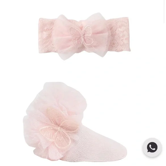 Mayoral Newborn White Lace socks and headband in Gift Box - Picture 3 of 3